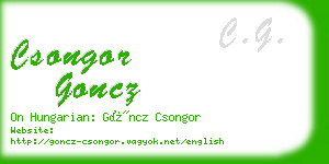 csongor goncz business card